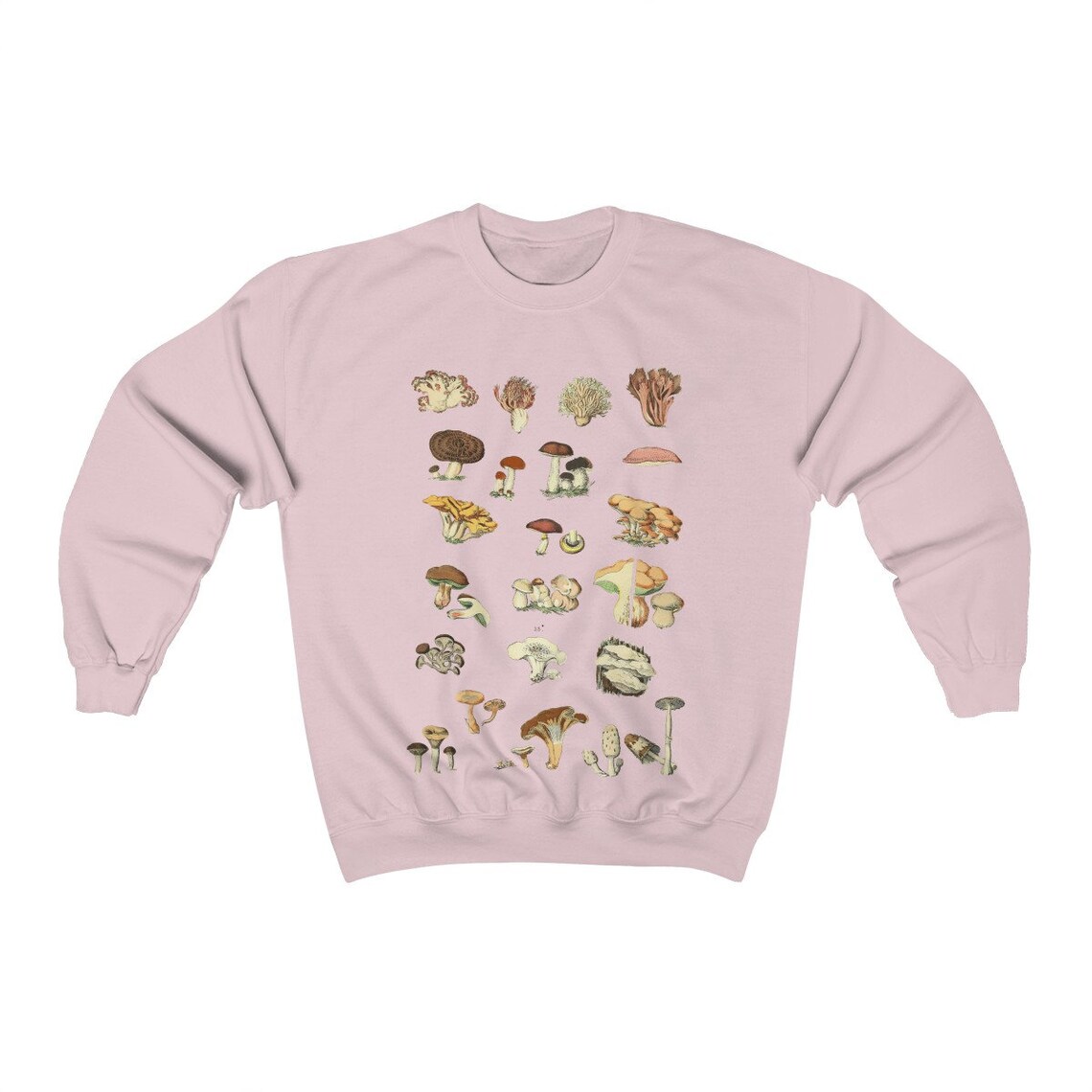 Mushroom Jumper Mushrooms Botanical Jumper Botanical Etsy