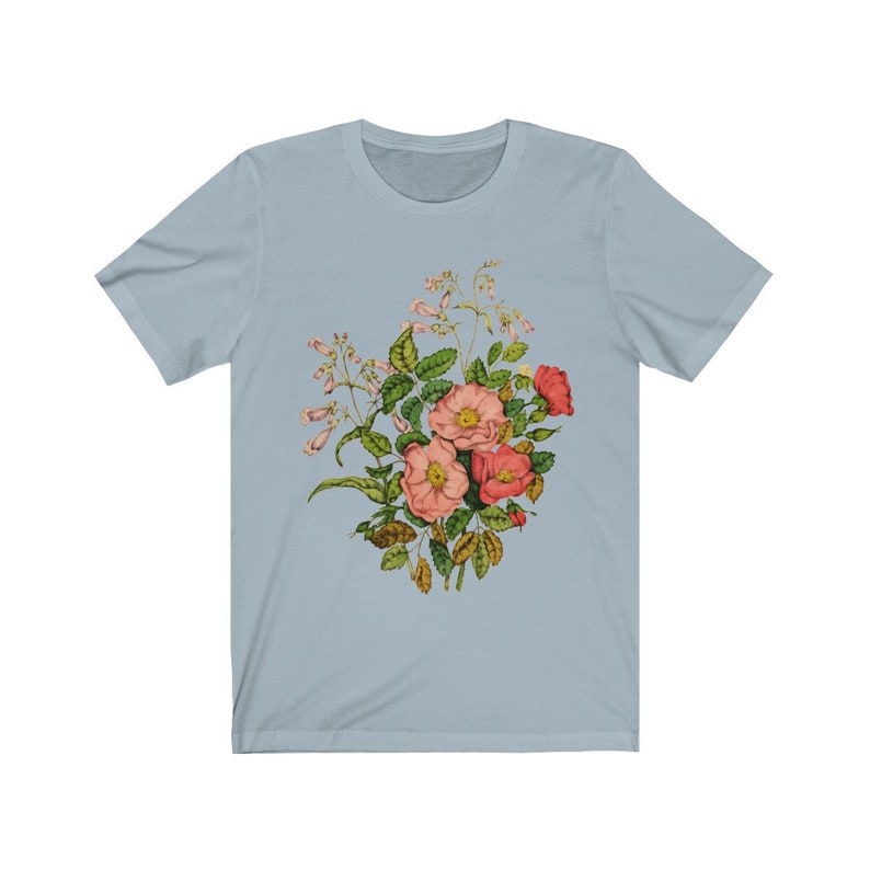 Botanical shirt vintage t-shirt flower t-shirt tee vintage | Etsy