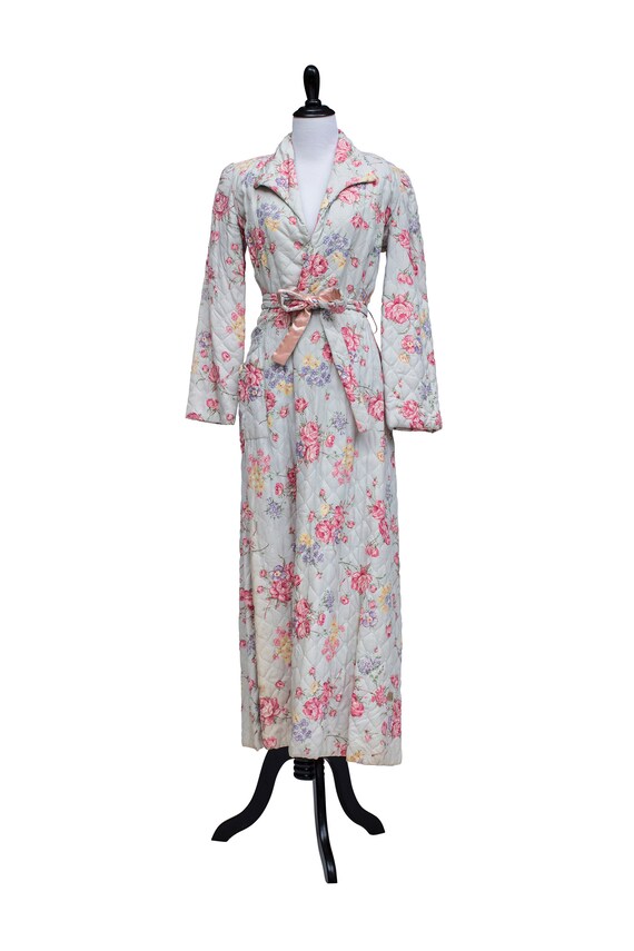 1950's Floral Quilted Robe