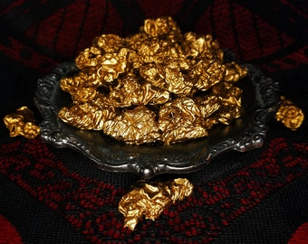Gouden kippenharten | Een echte bewaarde gelukscuriosa voor welvaart, liefde, succes, spirituele talismannen, hoodoo, voodoo, occulte magie