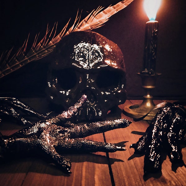 Black Hoodoo Chicken Foot, Protection, Invisibility, Warding Evil, Cleansing, Hoodoo, Voodoo, Witchcraft, Curiosities, Oddity, Altar Decor