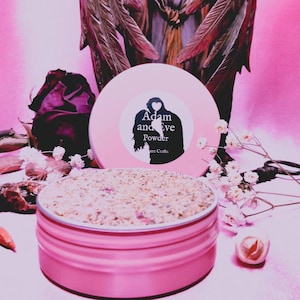 Polvo de Adán y Eva / Atracción, Amor, Fidelidad, Romance, Polvo ritual artesanal, Herramientas espirituales, Hoodoo, Vudú, Artículos de ocultismo