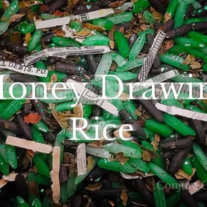 Lucky Green Hoodoo Rice, Money Drawing, Gambling Luck 777, Good Fortune, Abundance, Prosperity, Blessings, Voodoo, Santeria