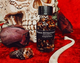 Powerful Deadly Attraction Oil, Compelling Love, Command Spells, Lust, Do As I Say, Come Back To Me, Hoodoo, Voodoo, Conjure, Purpose Oil