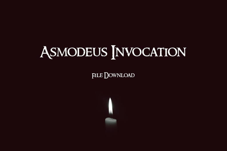 Asmodeus Ritual Asmodeus Invocation Ritual Guide | DIY Digital Download, Occult ...