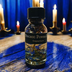 Huile de pouvoir psychique, pour l'intuition, la divination, la protection, la magie de la bougie, le conte de fées, le vaudou, la sorcellerie, les huiles essentielles, les fournitures rituelles, les plantes médicinales