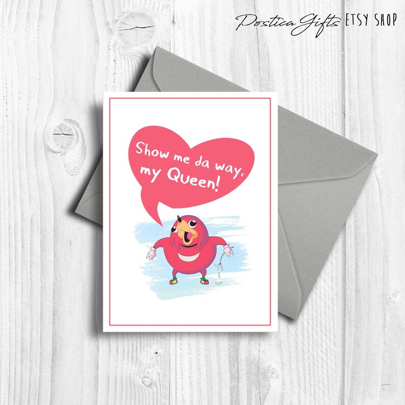 Uganda knuckles gift for her Printable romantic card Ugandan Etsy