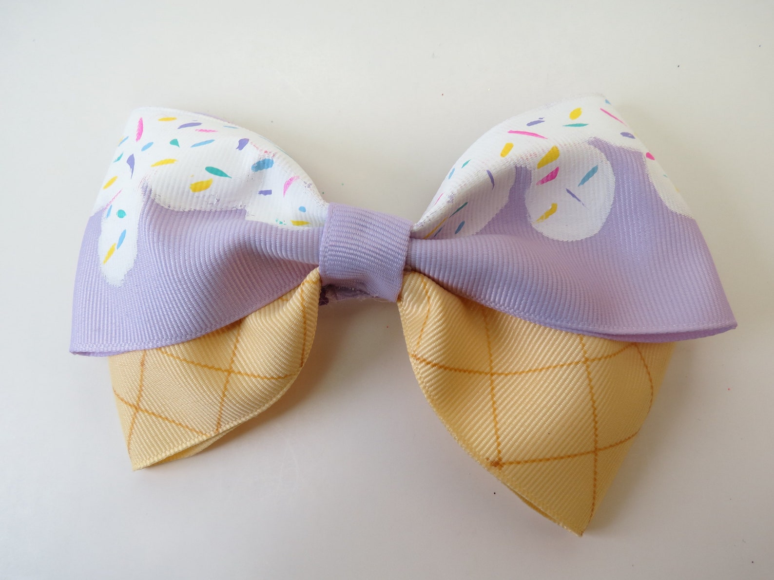 Ice Cream Cone Hair Bow Ice Cream Cone Bow Summer Ice Cream Etsy