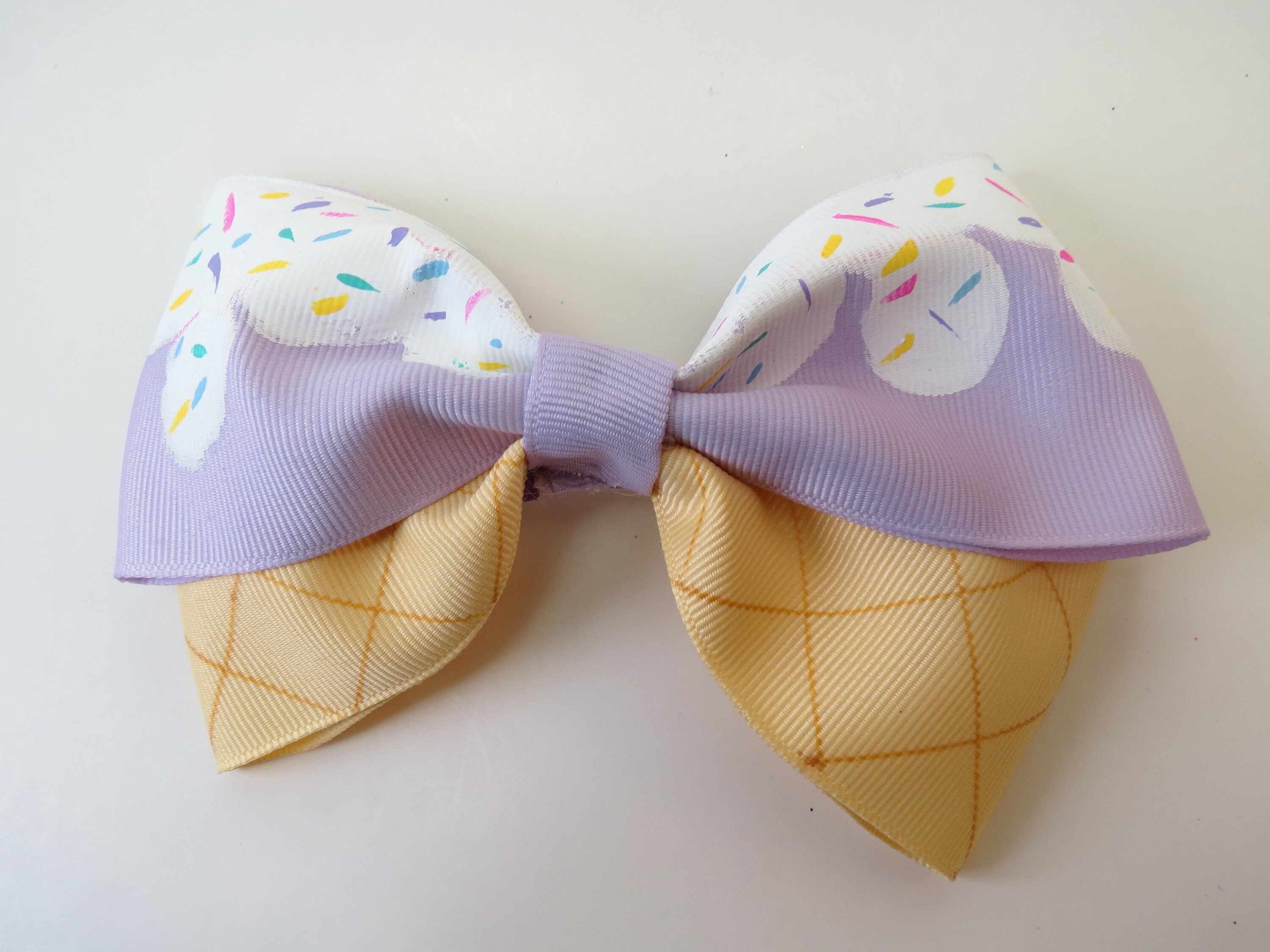 Ice Cream Cone Hair Bow Ice Cream Cone Bow Summer Ice Cream Etsy