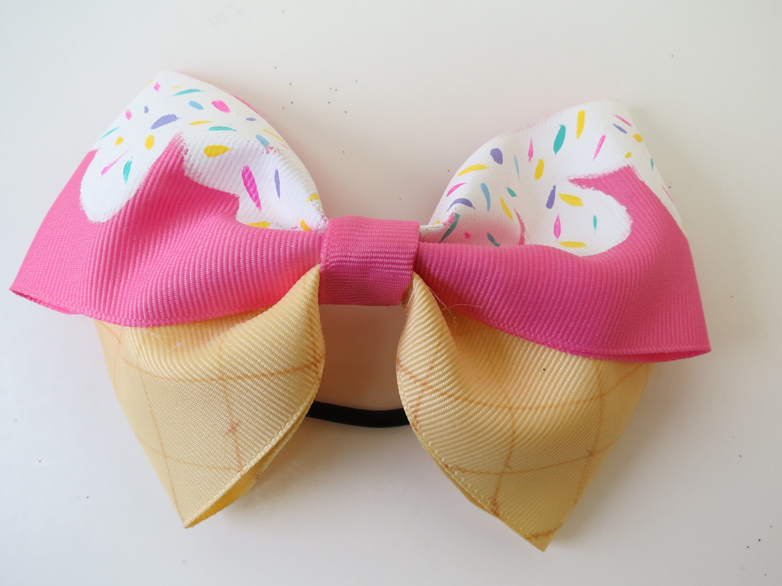 Ice Cream Cone Hair Bow Ice Cream Cone Bow Summer Ice Cream Etsy