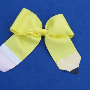 Pencil cheer bow, back to school pencil bow
