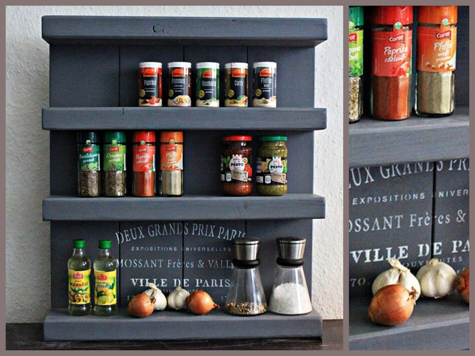 Gray Spice Rack Etsy UK