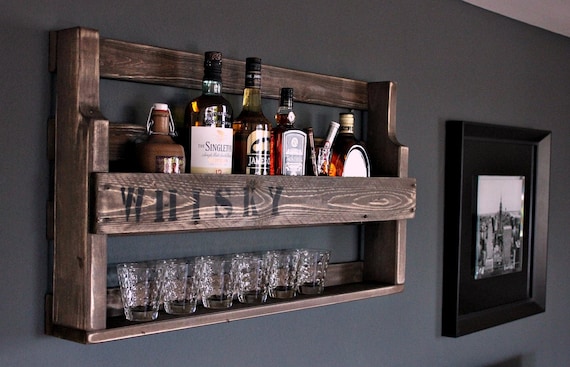 Whiskey outlet glass rack