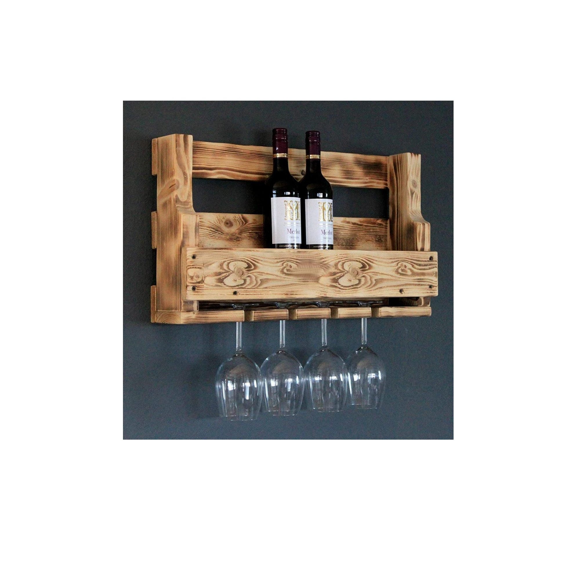 Botellero de pared madera estante del vino estante colgante  Botelleros  para vino, Estante de copas de vino, Pared de vino