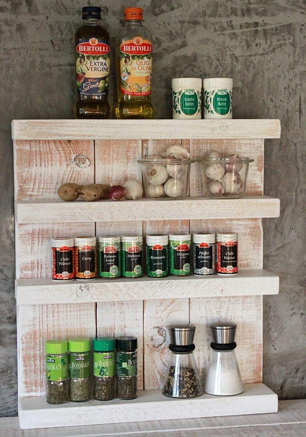 Gewürzregal aus Holz für die Wand oder stehend Vintage | Etsy