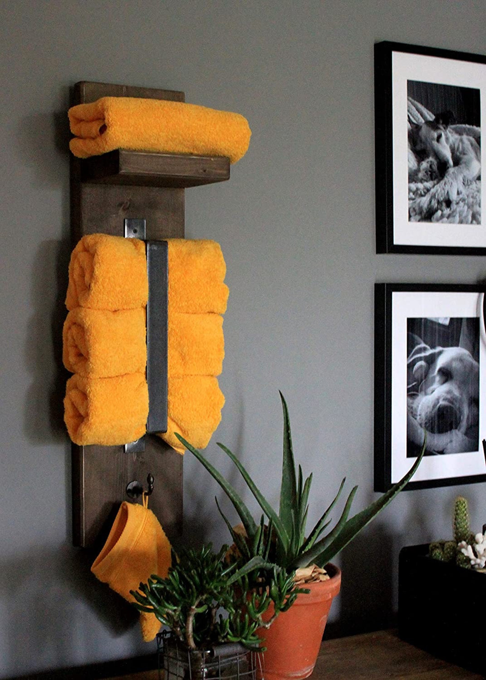 Estante colgante de madera maciza en el hermoso color marrón | Etsy