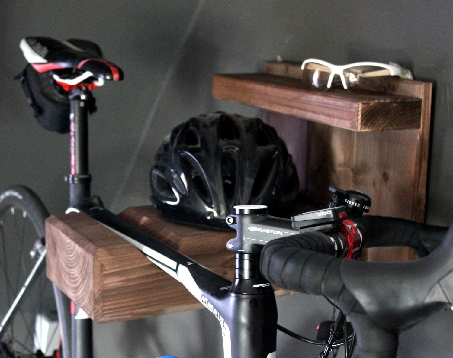 Bicycle Wall Mount Made of Wood for 