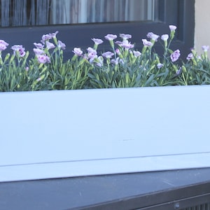 Blumenkasten " Das Original von Dekorie " aus Holz mit Eisen Griffen 30 - 90 cm breit / 19,5 cm tief / in grau