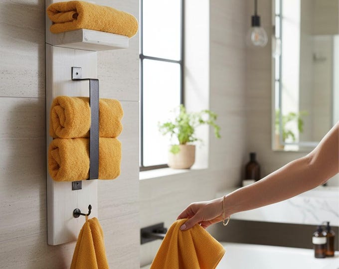 Hanging shelf made of solid wood in the beautiful colour white - dimensions (HxWxD): 80 cm x 20 cm x 19 cm