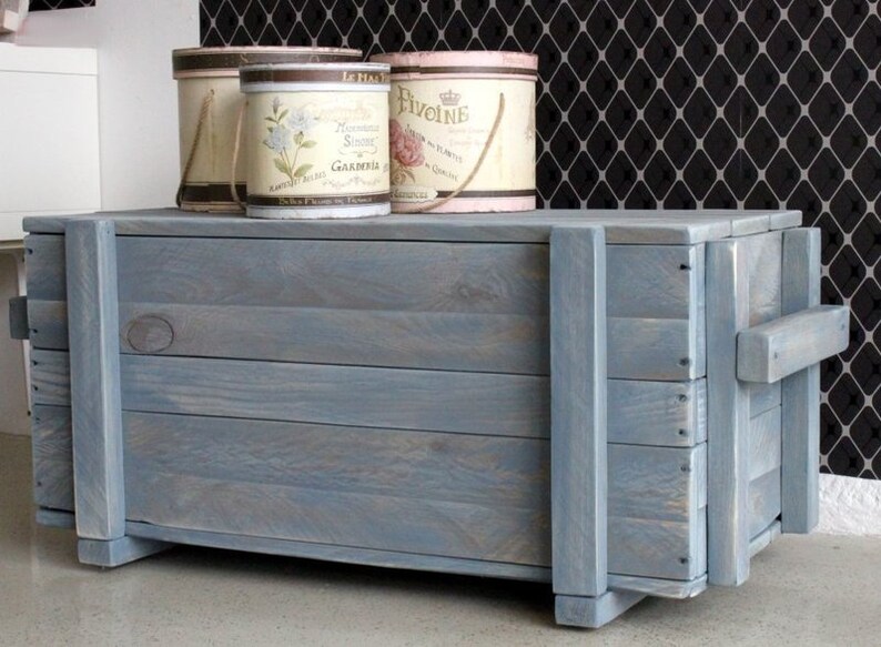 Shabby Look Vintage Truhe Coffee Table Wood Box Used Box Etsy