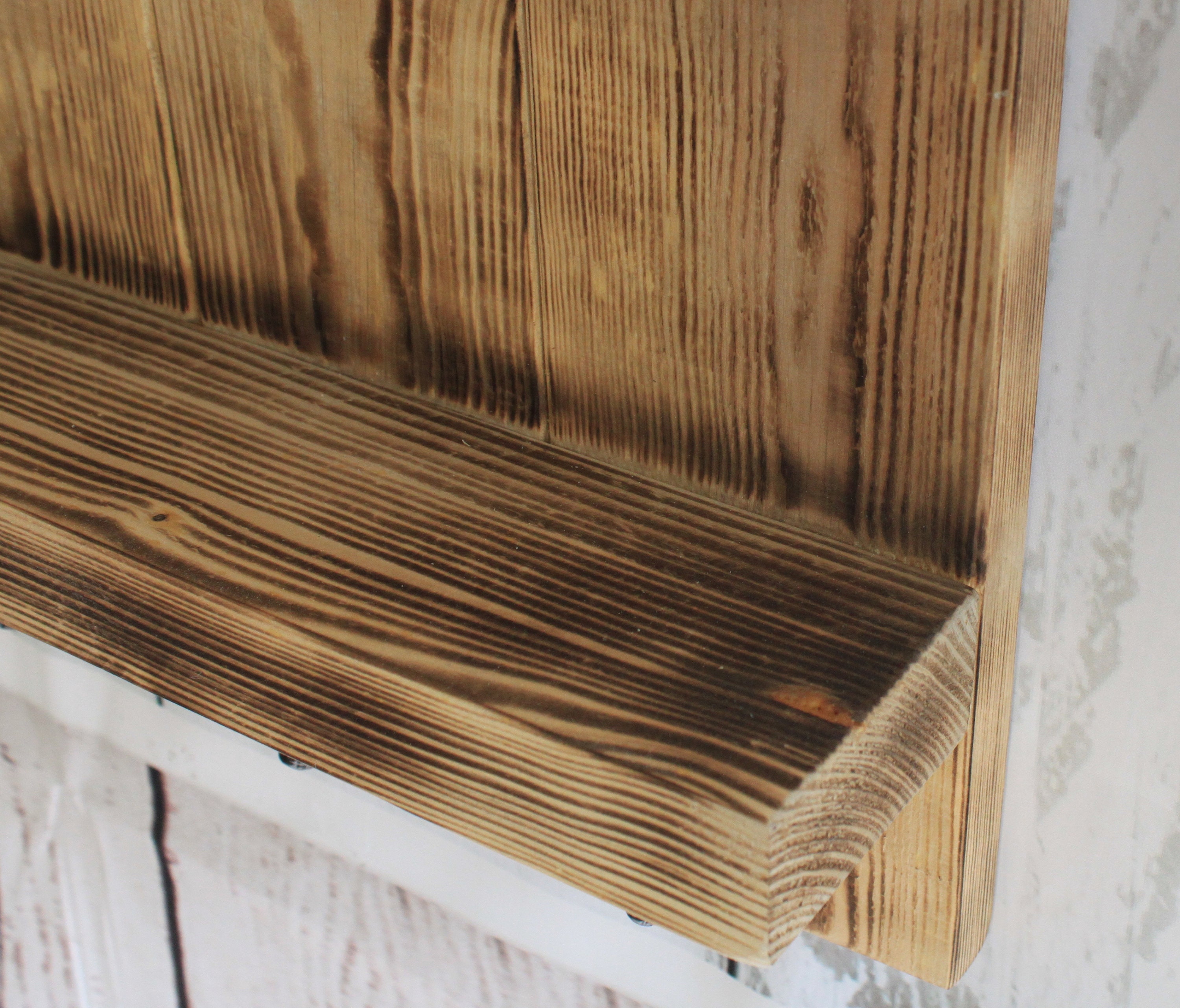 Bathroom shelf edging hanging shelf stand shelf wood brown Etsy