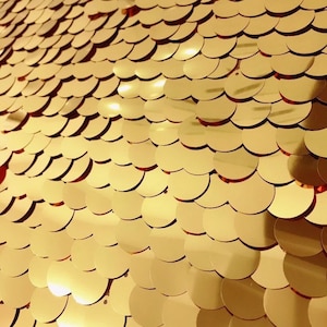 KILLER LOOK! Seamless 10ft Gold Big Sequin Backdrop Photo Curtain Panels Wedding  Pics Valentine’s Day Decor Holiday Ornaments Sparkle Cloth