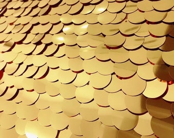 KILLER-LOOK! Nahtlose 10 ft Gold Big Pailletten Hintergrund Foto Vorhang Panels Hochzeit Bilder Valentinstag Dekor Urlaub Ornamente Sparkle Cloth