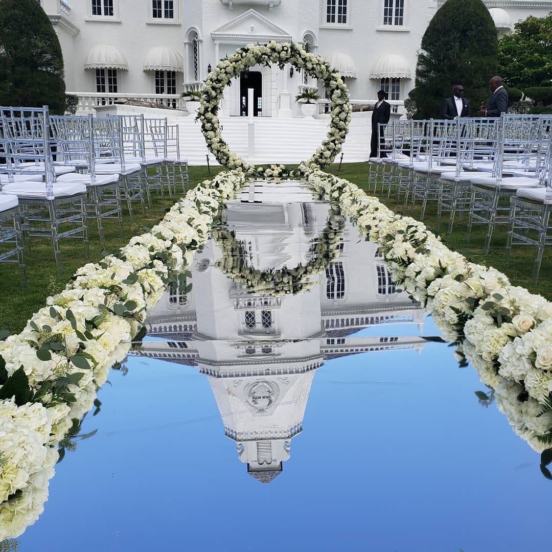 6.6ft Wide Personal Mirrored Reflection Aisle Runner Engagement