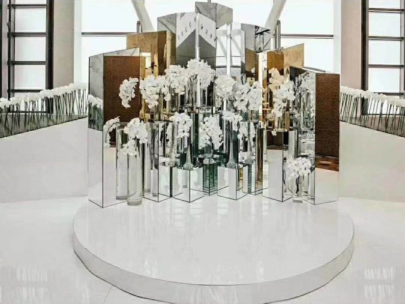 White Mirrored Reflection Aisle Runner Engagement Decorations Etsy UK