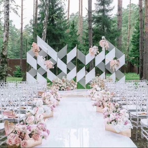 White Mirrored reflection aisle runner engagement decorations Church wedding items indoor outdoor decoration ideas Party prom runner