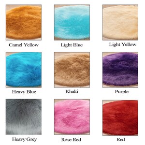 Winter EXTRA Warm Round Faux Fur Long Hair Area Rug for Living Room ...