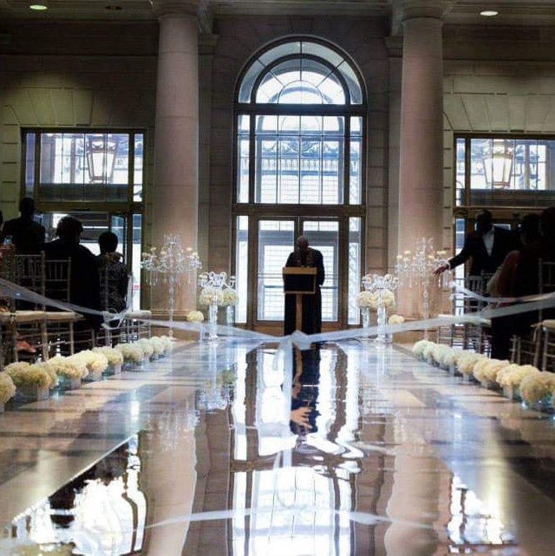 8ft wide Mirrored reflection aisle runner engagement Etsy