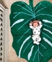 5ft Big leaf green area rugs for kids room decoration soft 100% cotton rugs, kids play rugs protect your floor protect your kids big carpet