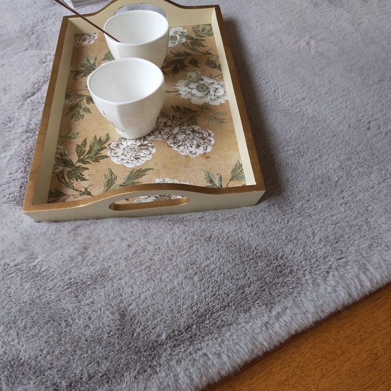 5ft Soft Faux Fur Rabbit Rectangle Round Area Rug Living Room Etsy Canada