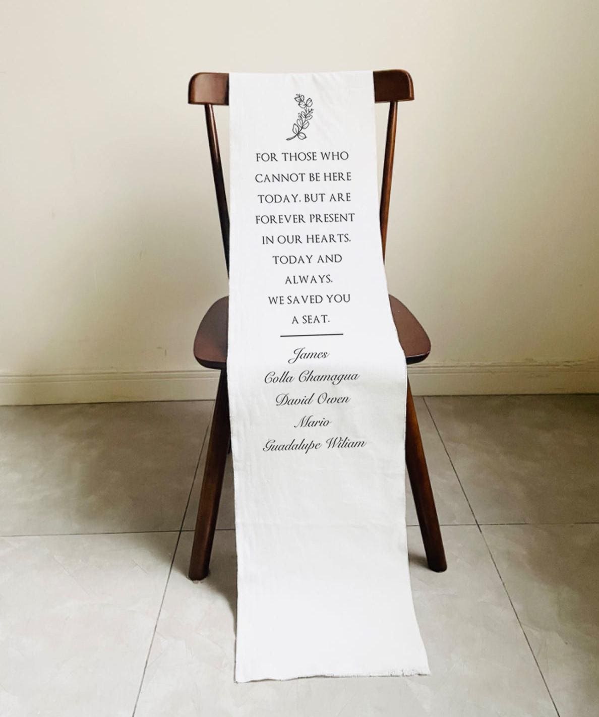 Personalized Wedding Memorial Fabric Sign: Elegant Rustic Banner