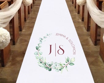 Custom Name Monogram Prints White Personalized Aisle Runners Totally No Sheer Opaque Wedding Accessories Runner Rug engagement prom party