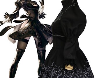 NieR:Automata 2B 2E YoRHa No 2 Type B/E Dress Cosplay Costume Outfit Suit Gown NieR:Automata 2B 2E YoRHa No 2 Type B/E Dress Cosplay Costume Outfit Suit Gown