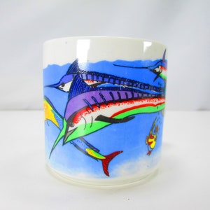 Fishing Coffee Mug Bill Fish Sail Fish Dorado Sword Fish Ocean Pacific
