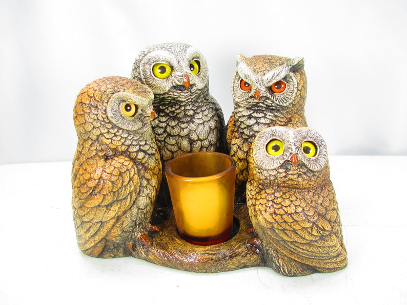 Windstone Editions OWL'S Large Votive Candle Holder Owl Etsy