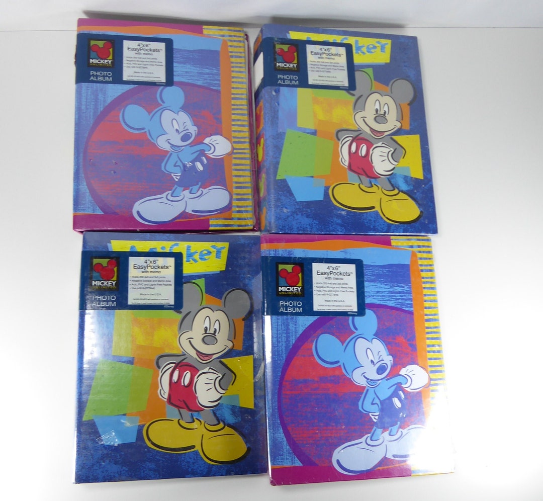 Disney Photo Albums Set of 4 NEW Mickey Mouse 4X6 Foto Book Etsy