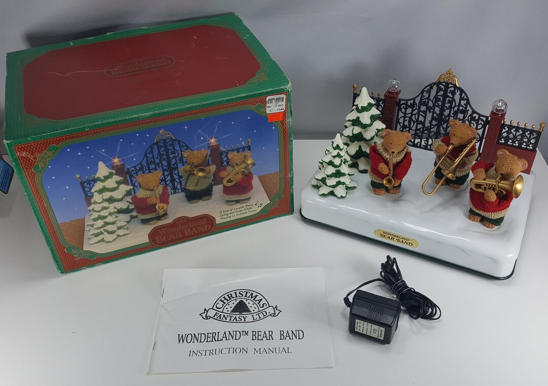 1997 Wonderland Bear Band Animated Kirklands Plays 12 Yuletide Tunes Christmas Vintage - Etsy