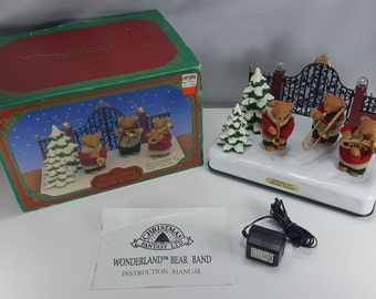 1997 Wonderland Bear Band Animated Kirklands Spielt 12 Yuletide Tunes Weihnachten Vintage