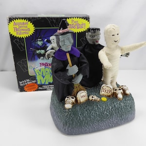 1997 Gemmy Halloween Singing Moving MONSTER MASH Trio Animated Works Great!