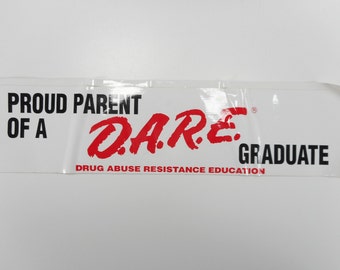 DARE Bumper Sticker Vintage Police Program D.A.R.E.