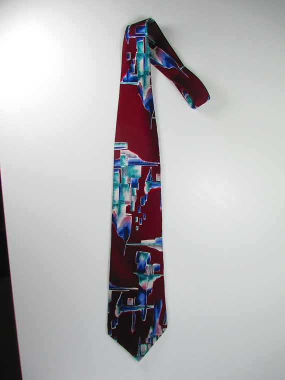 Pierre Cardin Silk Tie Maroon Vintage - image 7