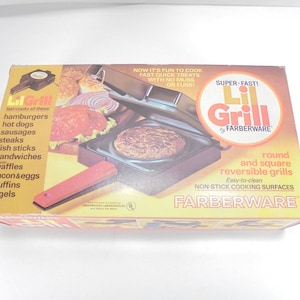 Farberware Lil Grill NEW NOS Original Burger Electric Cooker
