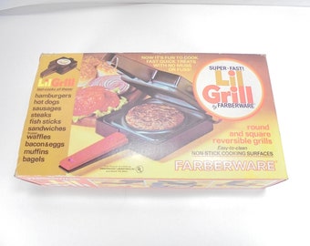 Farberware Lil Grill NEW NOS Original Burger Elektro Herd