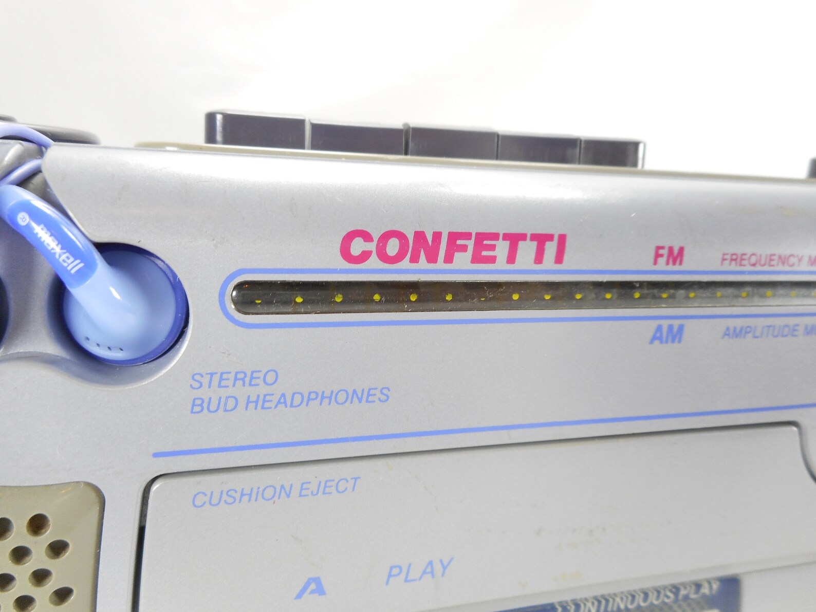 GE Boombox Duel Cassette Confetti Blue Pink Retro 35615A Free Etsy