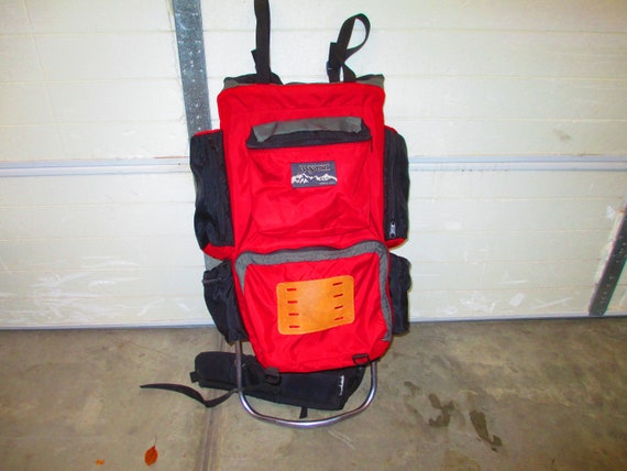 External Frame Backpack JANSPORT Large Red USA Vi… - image 1