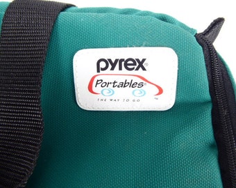 Pyrex Portables Insulated Hot/Cold Food Transport Carry Tote Bag 16x12x3 Green Travel RV